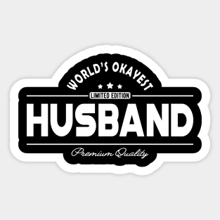 Husband - World's okayest husband Sticker